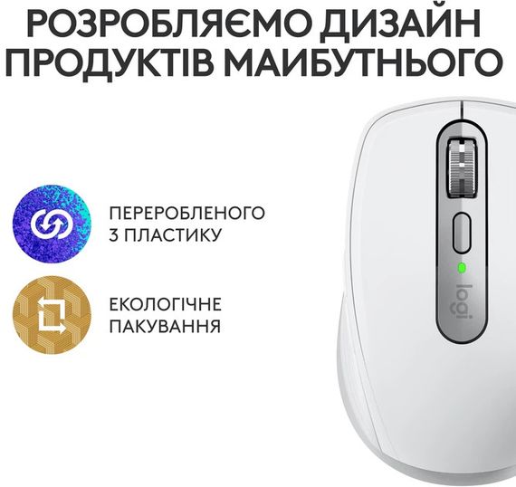 Миша комп'ютерна бездротова Logitech MX Anywhere 3S Pale Grey L910-006930 біла | Зображення 9