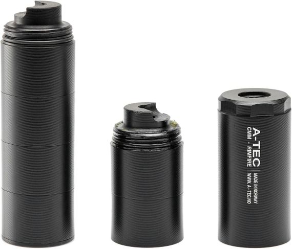 Саундмодератор A-TEC CMM-6. Кал. - .22 LR (підходить під кал. 22 WMR, 17 HMR, 22 Hornet). Різьба - 1/2'-20 (в карабінах | Зображення 1