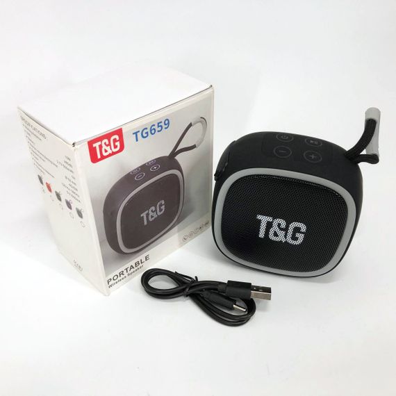 Портативна Bluetooth-колонка TG659 із ремінцем. WX-455 Колір: чорний