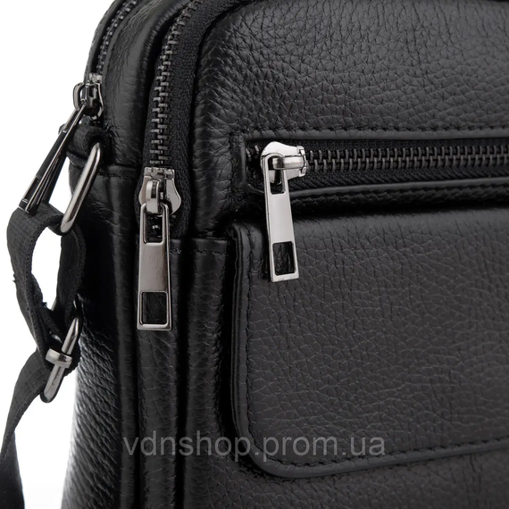 Сумка мужская через плечо 17х21х5, барсетка для учебы, мессенджер для телефона Tiding Bag IT-73302 черная | Зображення 3