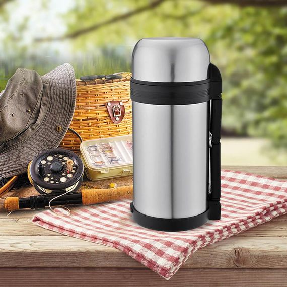 Термос для напоїв 1 л Maestro MR-1632-100 нержавіюча сталь зберігає тепло і холод | Зображення 1