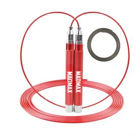 Скакалка швидкісна на підшипниках алюмінієва Мадмакс MFA-286 Speed jump rope Red