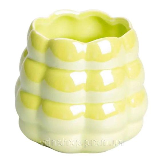 Набір десертних виделок і ложок на 3 персони з підставкою з порцелянау 7 предметів Зелений HP-20-58 | Зображення 4