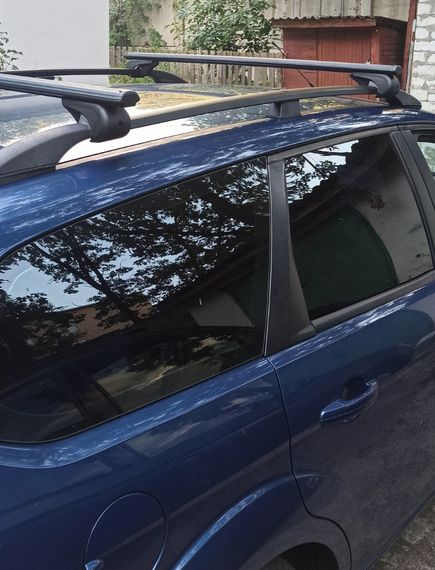 Перемычки на обычные рейлинги под ключ Bold Bar V1 (2 шт) Серые для Ford Focus II 2008-2011 гг. | Зображення 1