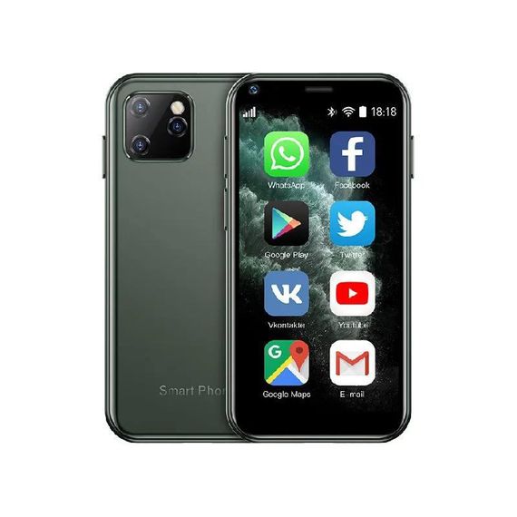 Маленький мобильный смартфон сенсорный GtStar Soyes XS 11 Green