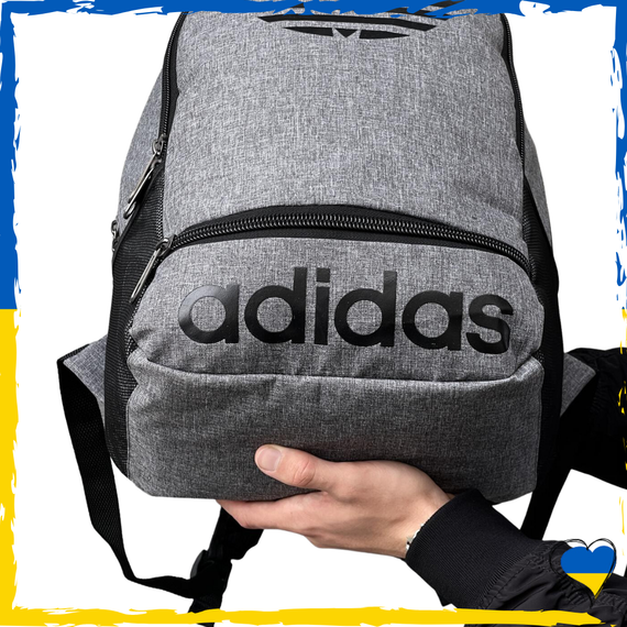 Рюкзак Adidas сірий, Адідас. Вмісткий рюкзак, брендовий, солідний. 2 відділення. Унісекс | Зображення 4