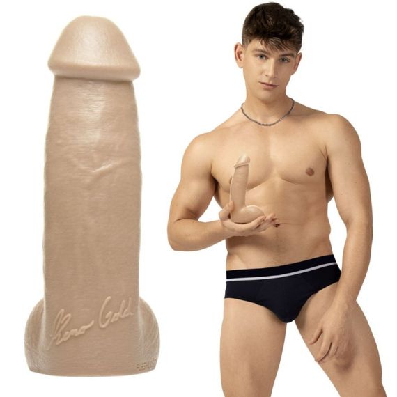 Фалоімітатор реалістичний Fleshjack Boys Reno Gold Dildo (RP), бежевий, 17.8 см х 4.6 см Sex Aura | Зображення 1