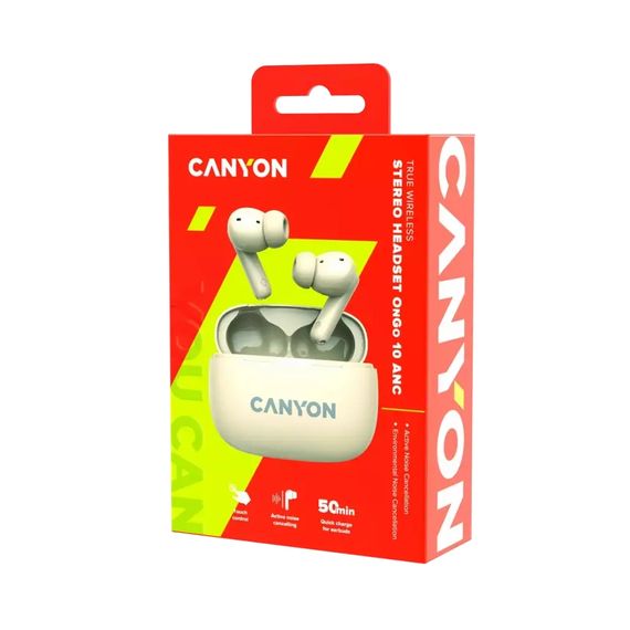 Навушники Canyon TWS-10 OnGo ANC ENC Beige (CNS-TWS10BG) | Зображення 7