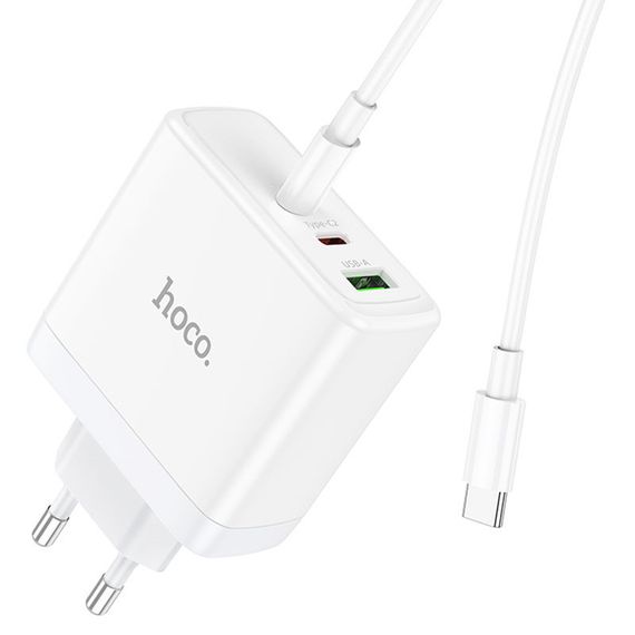 СЗУ Hoco N30 Glory PD65W (2Type-C/1USB) + Type-C to Type-C | Зображення 2