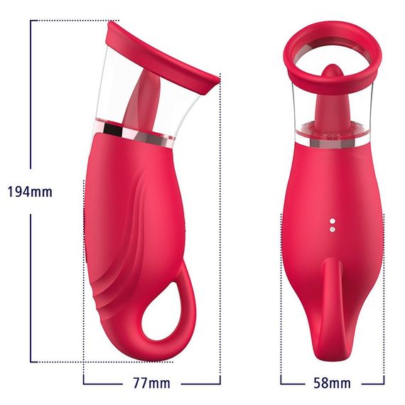 Вакуумный стимулятор с язычком - Licking Tongue Suction Vibrator Erospace Sweet Play A18 Sex Aura | Зображення 8
