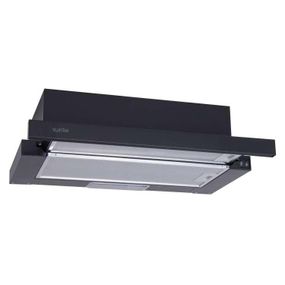 Телескопічна витяжка VENTOLUX GARDA 60 BK (700) SLIM