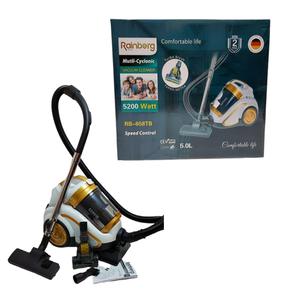 Пылесос без мешка контейнерный с HEPA-фильтром и 4х ступенчатой системой фильтрации с мощностью 5200 Ватт RNB RB-658TB
