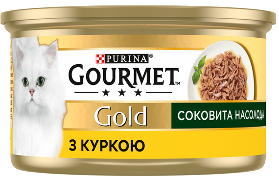 Влажный корм Purina GOURMET GOLD для взрослых котов, курица 85г | Зображення 2