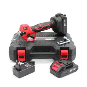 Аккумуляторный секатор (24V, 5AH), АКБ секатор электрические садовые ножницы красный