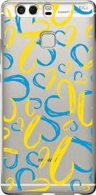 Чехол на Huawei P9 Plus Сердца UA "5292u-300-17620"