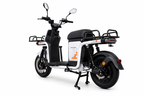 Електроскутер Crosser SUPER MAX 1200W 60 V 30 Ah LiFePO4, до 60 км/год, запас ходу до 90 км, потужний електровелосипед Сірий | Зображення 2