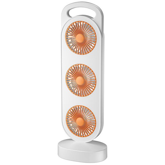 Настільний вентилятор Three Head Fan 1200 mAh Orange