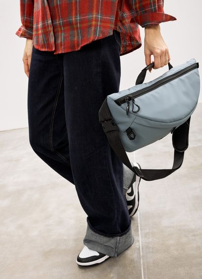 Женская сумка-бананка под ноутбук Sambag Urban Laptop голубая 46×26 см (51411010) | Зображення 8