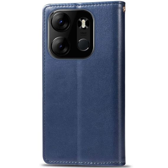 Шкіряний чохол-книжка GETMAN Gallant (PU) для Tecno Spark Go 2023 Штучна шкіра, Слот для візитки, Синій | Зображення 1