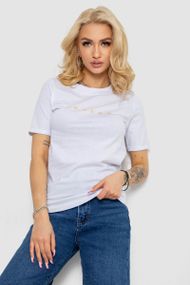 Футболка жіноча з принтом, колір білий, 238R57378-1