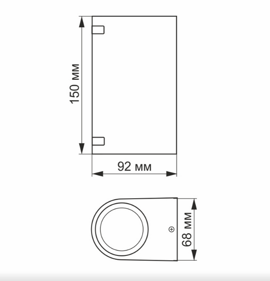 LED Світильник архітектурний VL-AR022 GU10*2 220V IP54 Videx | Зображення 2