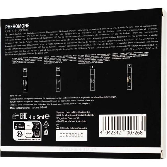 Набір парфумів для чоловіків з феромонами HOT LMTD Pheromone Perfume Мen, 4x5 мл sexstyle | Зображення 6