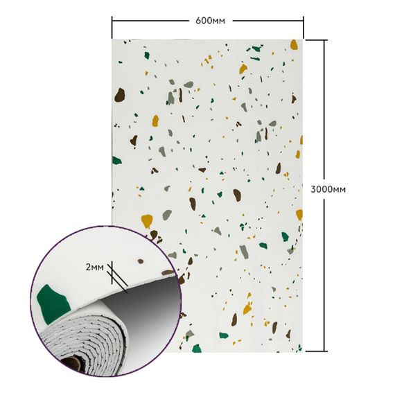 Самоклеюча стінова PET плитка у рулоні 600*3000*2mm SW-00001695 | Зображення 2