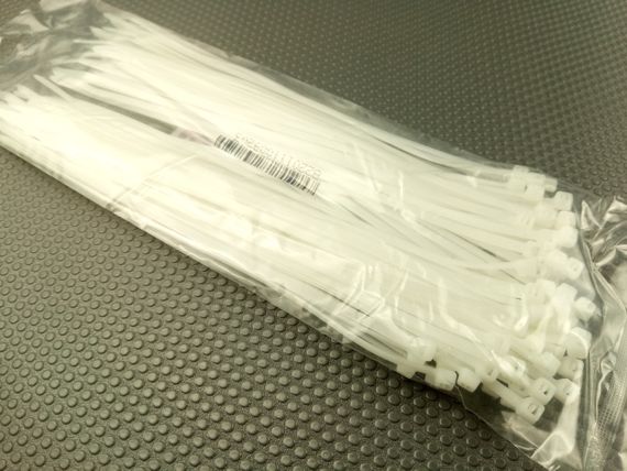Хомут пластиковий APRO 250х4 (100 шт. у уп.) білий, 1 ПАКОВКА (CT-W4250) | Зображення 1