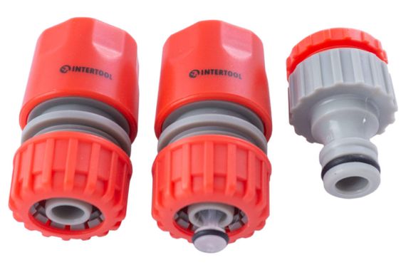 Пистолет-распылитель для полива Intertool - 8 функций хром x 1 адаптер x 2 коннектора (GE-0005) | Зображення 3