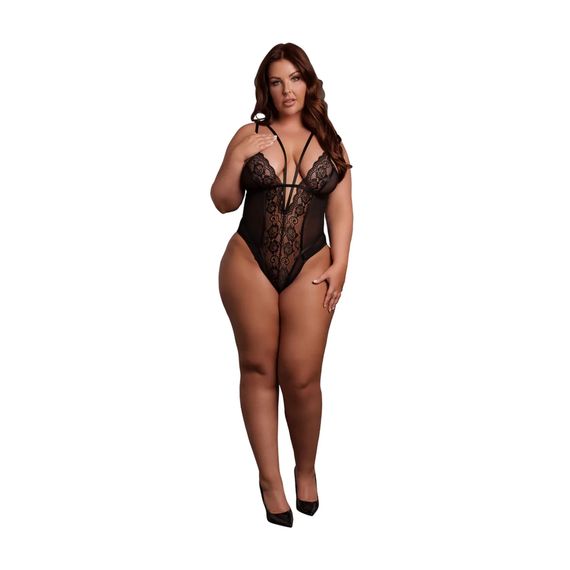 Еротичний боді  Bodysuit with Adjustable Sliders Plus Size | Зображення 1