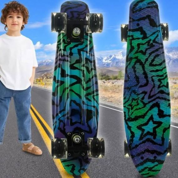 Пенні борд з pu колесами, що світяться 6см Violet