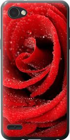 Чехол на LG Q6 Красная роза "529u-1094-17620"