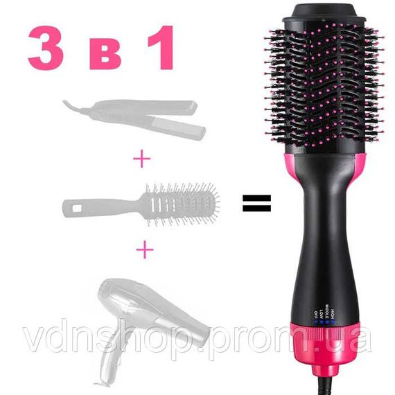 Стайлер для об'єму волосся One, Багатофункціональний стайлер для волосся, Фен-стайлер з насадками GK-60 | Зображення 3