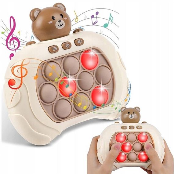 Іграшка антистрес на батарейках, 4 режими, Pop it PRO Bear / Електронна приставка консоль / Інтерактивна дитяча іграшка | Зображення 5