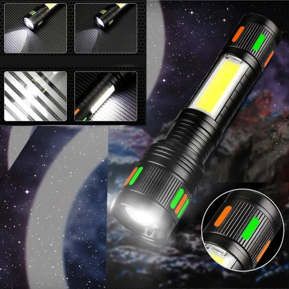 Ручной фонарик cob, Фонарик на все случаи, Тактический ручной фонарь для зсу Лед с зарядкой SU-58 | Зображення 6