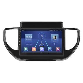 Штатная магнитола Lesko для Hyundai Solaris II Рестайлинг 2020-н.в. экран 9" 6/128Gb 4G Wi-Fi GPS Top