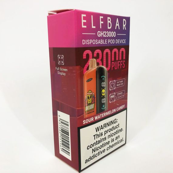 ELF BAR GH 23000 5%. Кислые Арбузные Конфеты (Sour Watermelon Candy) | Зображення 5