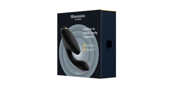 Вакуумний кліторальний стимулятор Womanizer Duo 2 Black – 2-в-1 стимуляція, вібрація, водозахист, USB-зарядка | Зображення 9