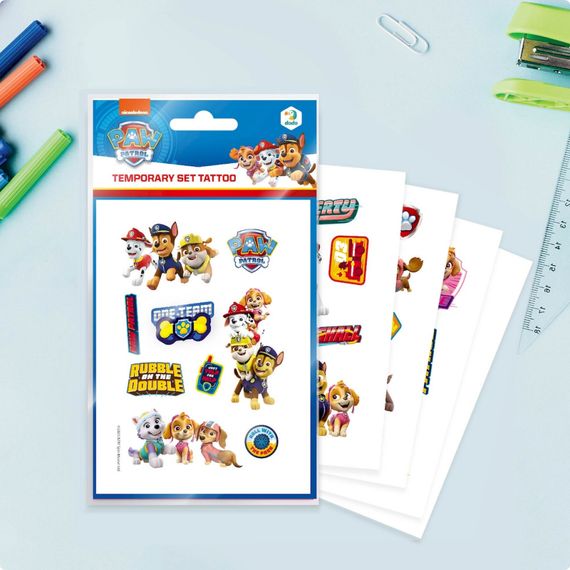 Набір дитячих тимчасових татуювань "Paw Patrol Команда" 200435, 4 листи | Зображення 1