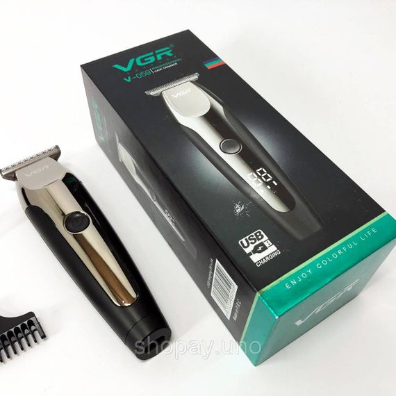 Акумуляторна машинка для стрижки VGR V-059, бездротова електробритва, машинка для стрижки для дому