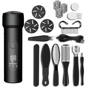 Пемза электрическая для ног пемза с круглыми насадками для ног на USB роликовая пилка Schwarz&Mayer 17 элементов в наборе