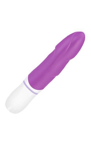 Вібратор з оригінальним дизайном і ребристою поверхневістю AMOR BIG VIBRATOR ANGELUS Violet (Застосунок НЕ Sex Aura | Зображення 1