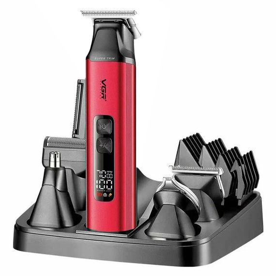 Набір для стрижки VGR V-117 6 в 1. HG-428 Колір: червоний