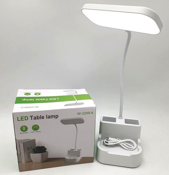LED Лампа 4W сенсорна світлодіодна гнучка 28 см настільна акумуляторна
