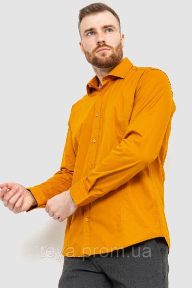 Сорочка чоловіча класична однотонна колір гірчичний розмір XL FA_007352 | Зображення 2