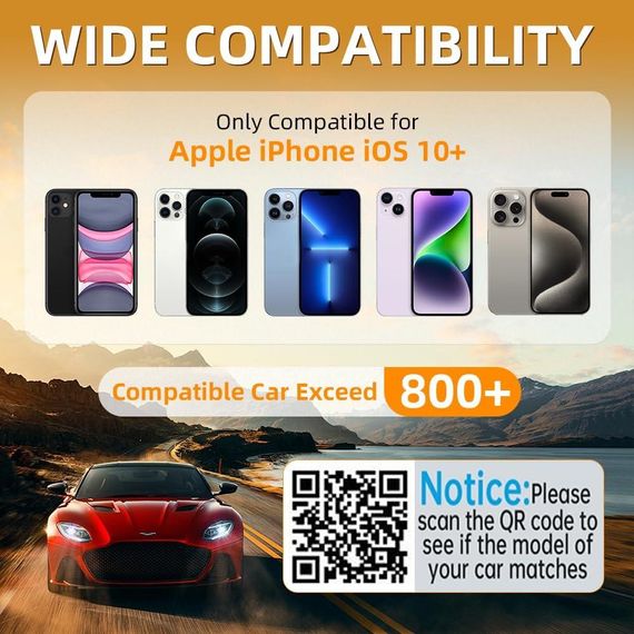 Бездротовий адаптер CarPlay Bluetooth Magic Link — перехідник для Apple CarPlay, сумісний з більшістю автомобілів | Зображення 3