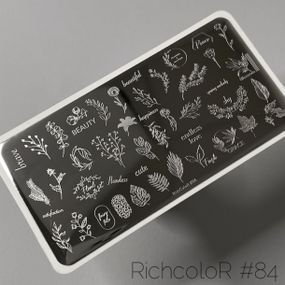 Пластина 084 для стемпінгу RichColor (12х6см)