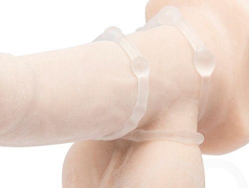 Ерекційні кільця - Power Plus Triple Beaded Ring Set Clear sexstyle | Зображення 2