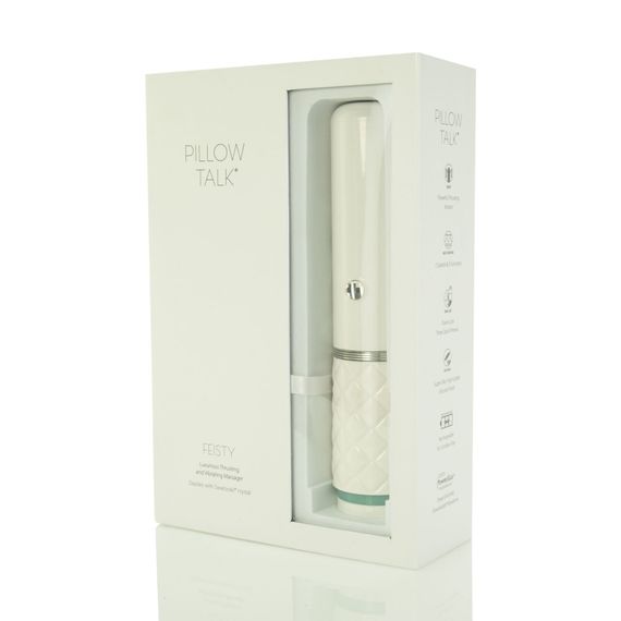 Розкішний вібратор-пульсатор Pillow Talk з присоскою - Feisty Thrusting Vibrator Teal | Зображення 7