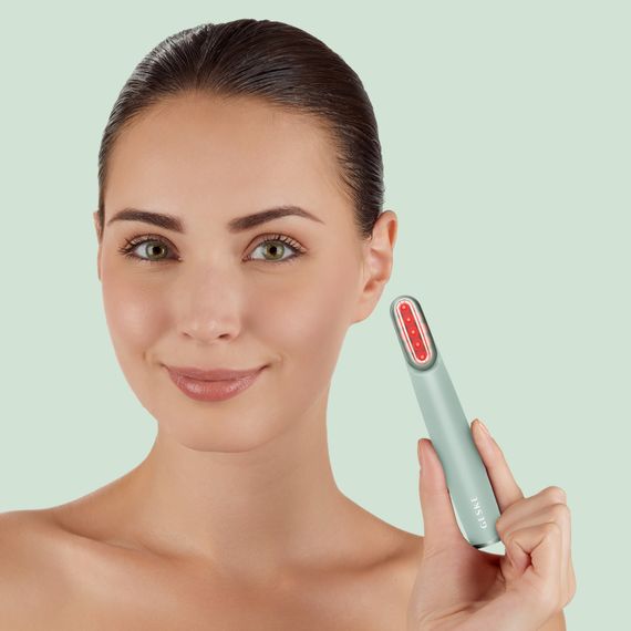 Пристрій для зміцнення і тонізації шкіри обличчя з поворотною головкою GESKE Skin Firming Wand 7в1 green | Зображення 3